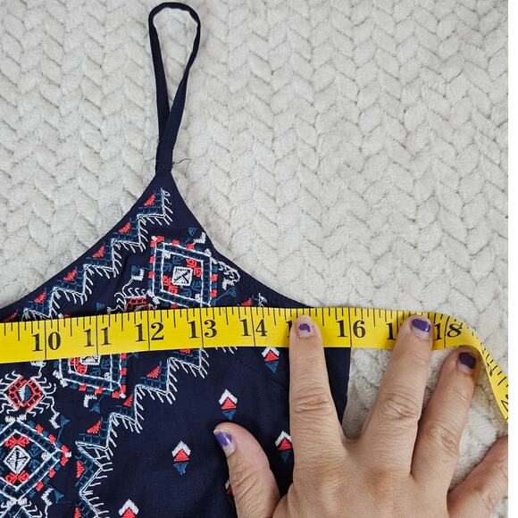 Maurices Navy Blue Embroidered Midi Dress - Picture 5 of 9